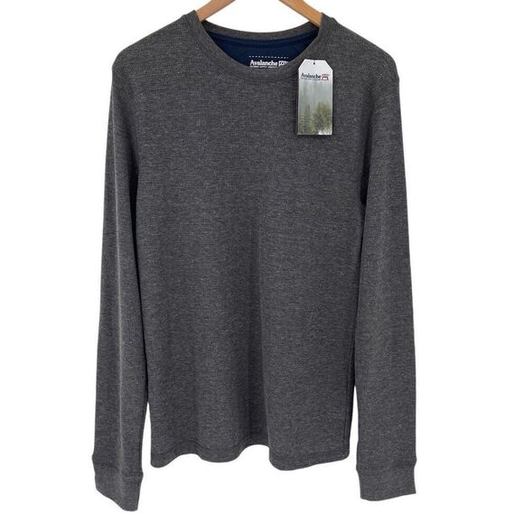 Avalanche Outdoor Supply Company Waffle Knit Long Sleeve Top Grey Men Large NWT - Picture 1 of 7